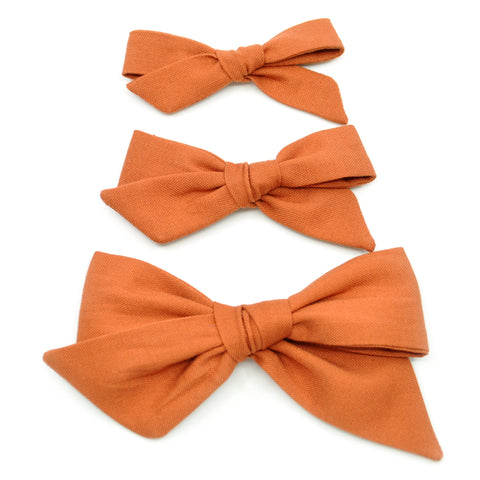 Burnt Orange Evy Bow, Newborn Headband
