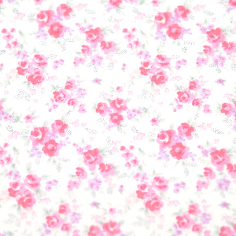 Tiny Pink Flowers Bow Tie OR Anna Bow