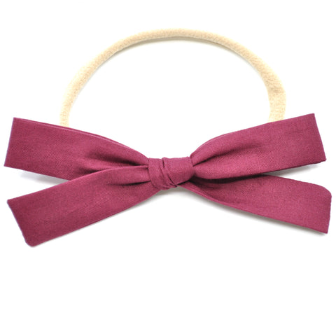 Wine Leni Bow, Headband or Clip
