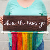 Rainbow Bow Hanger, Customizable Bow Holder
