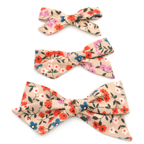 Wheat Floral Evy Bow, Newborn Headband