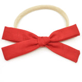 Red Leni Bow, Infant or Toddler Hair Bow