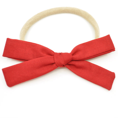 Red Leni Bow, Infant or Toddler Hair Bow
