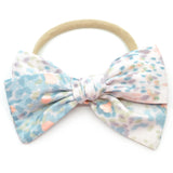 Winter Watercolor Dot Double Gauze Rona Bow