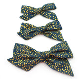 Rifle Paper Co Gold Polka Dot in Hunter Evy Bow, Newborn Headband or Clip