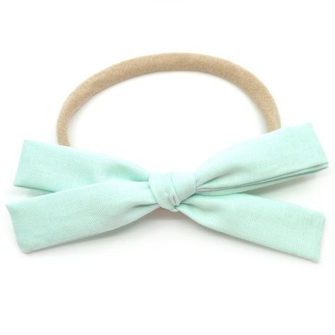 Winter Mint Leni Bow, Infant or Toddler Hair Bow