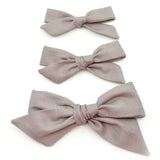 Taupe Evy Bow, Newborn Headband or Clip
