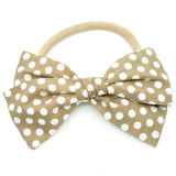 Gold & White Polka Dots Rona Bow