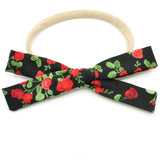Black & Red Roses Leni Bow, Infant or Toddler Hair Bow