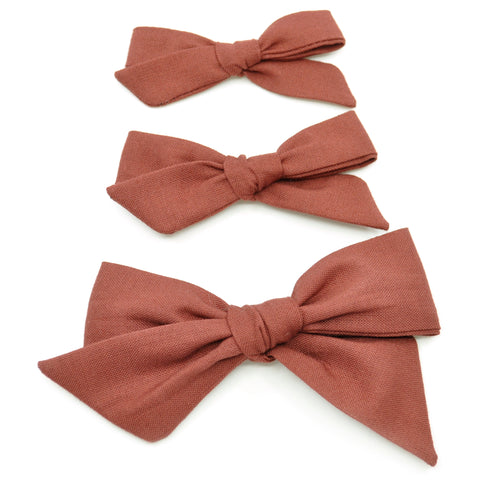 Gingerbread Evy Bow, Newborn Headband or Clip