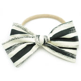 Black & Ivory Brush Strokes Rona Bow