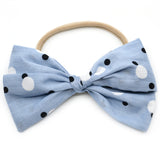 Sky Blue & Polka Dot Rona Bow