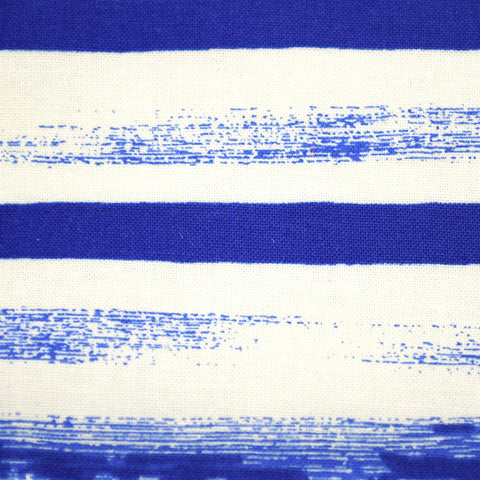 Cobalt Blue & Ivory Stripes Bow Tie OR Anna Bow