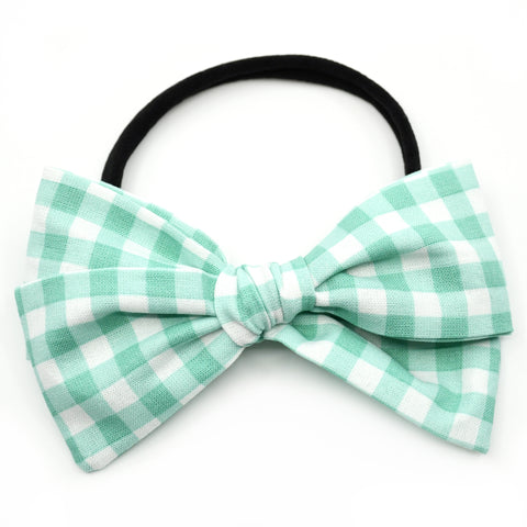 Mint Gingham Rona Bow