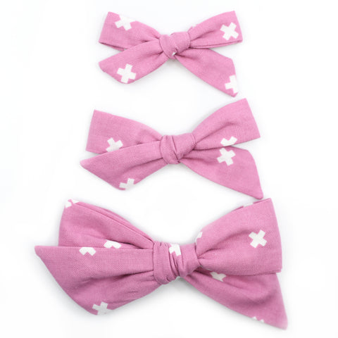 Lilac Xs Evy Bow, Newborn Headband or Clip