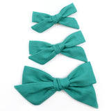 Jade Green Evy Bow, Newborn Headband or Clip