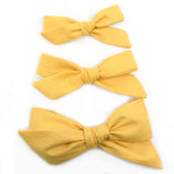Honey Mustard Evy Bow, Newborn Headband or Clip