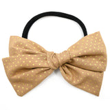 Camel & Gold Polka Dot Rona Bow