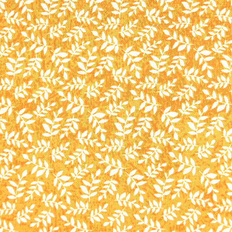 Mustard & White Leaves Bow Tie OR Anna Bow