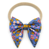 Dark Periwinkle Floral Elle Bow, Toddler Hairclip