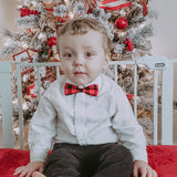 Linen Bow Tie OR Anna Bow in 11 colors, Newborn Headband or Clip