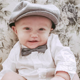 Linen Bow Tie OR Anna Bow in 11 colors, Newborn Headband or Clip