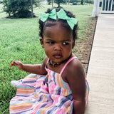 Honey Mustard Evy Bow, Newborn Headband or Clip