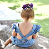 Purple Floral Rona Bow