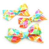 Neon Stained Glass Evy Bow, Infant Headband