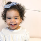 Linen Evy Bow in 11 colors, Newborn Headband or Clip