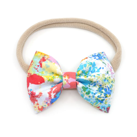 Paint Splatter Belle Bow, Tuxedo Bow