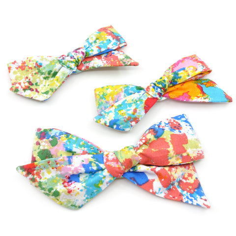 Paint Splatter Evy Bow, Infant Headband
