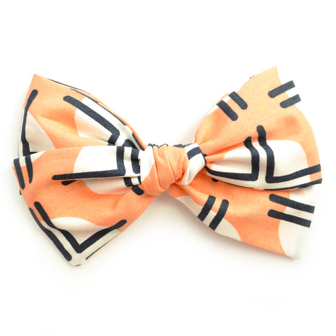 Geometric Peach Rona Bow