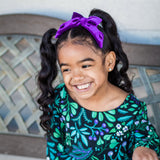 Blue, Orange, and Purple Floral Nora Bow