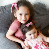 Pink & Ivory Swiss Dots Nora Bow