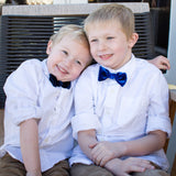 Black & White Striped Bow Tie, Clip on Bowtie