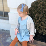 Linen Leni Bow in 11 colors, Newborn Headband or Clip