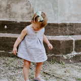 Geometric Peach Large Evy Bow