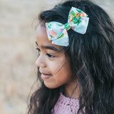 Linen Bow Tie OR Anna Bow in 11 colors, Newborn Headband or Clip
