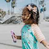 Navy Tropical Floral Evy Bow, Infant Headband