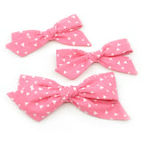 Pink & White Triangles Evy Bow