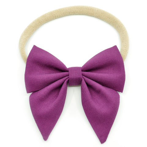 Plum Purple Elle Bow, Toddler Hairclip