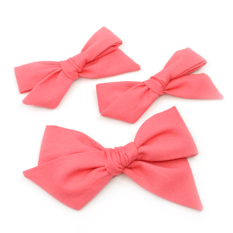 Watermelon Pink Evy Bow, Newborn Hairbow