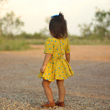 Denim Blue Floral Rona Bow