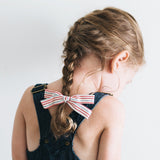 Purple & White Polka Dot Leni Bow, Headband or Clip