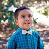 Camel & Gold Polka Dot Bow Tie OR Anna Bow