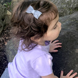 Mini-Felt Piggy Tail Bows, Bang Clips, Tiny Baby Bow Set